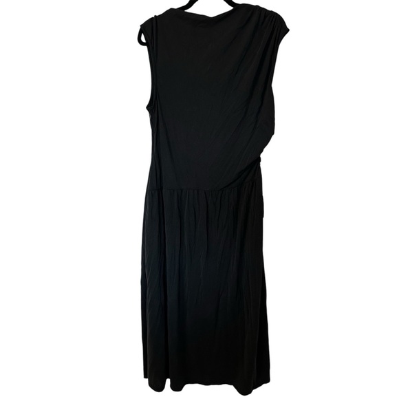 Luxely at Nordstrom Women’s River Black Cap Sleeve Draped Top Dress Sz XL NWT - Picture 1 of 12
